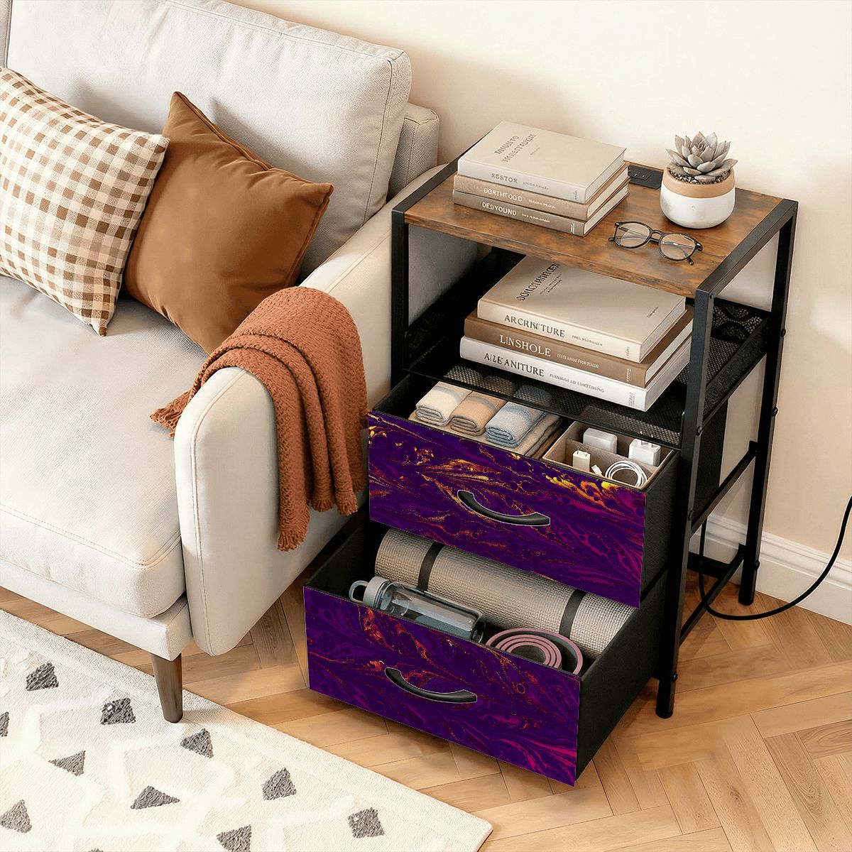 Divine Army 2Drawer Nightstand
