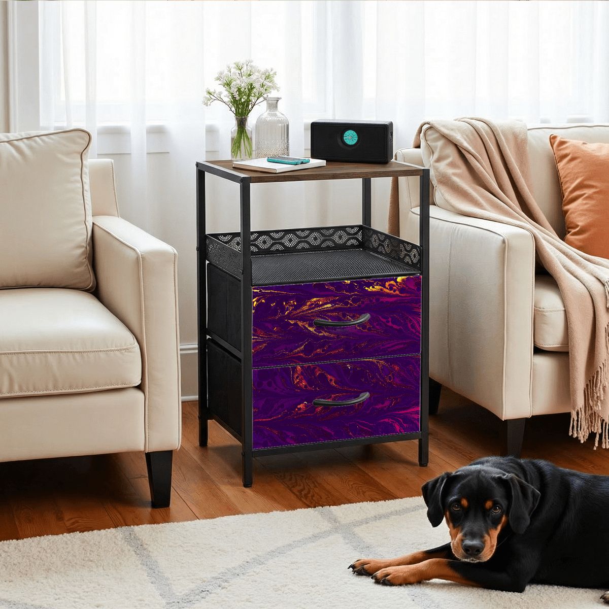 Divine Army 2Drawer Nightstand