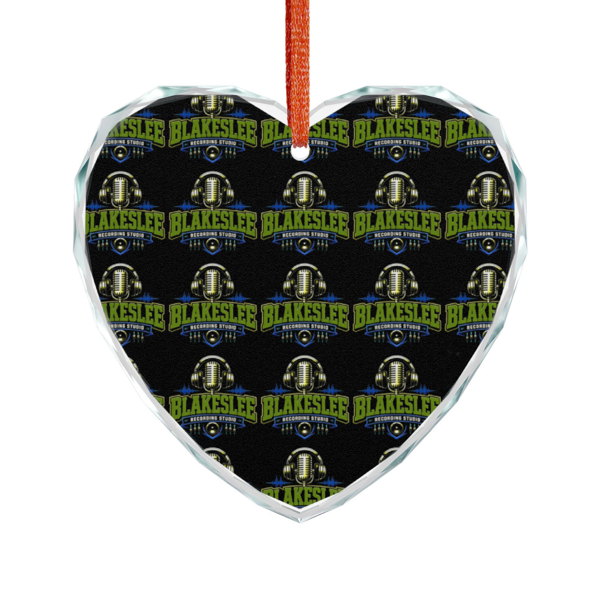Blakeslee Recording Crystal Glass Ornament