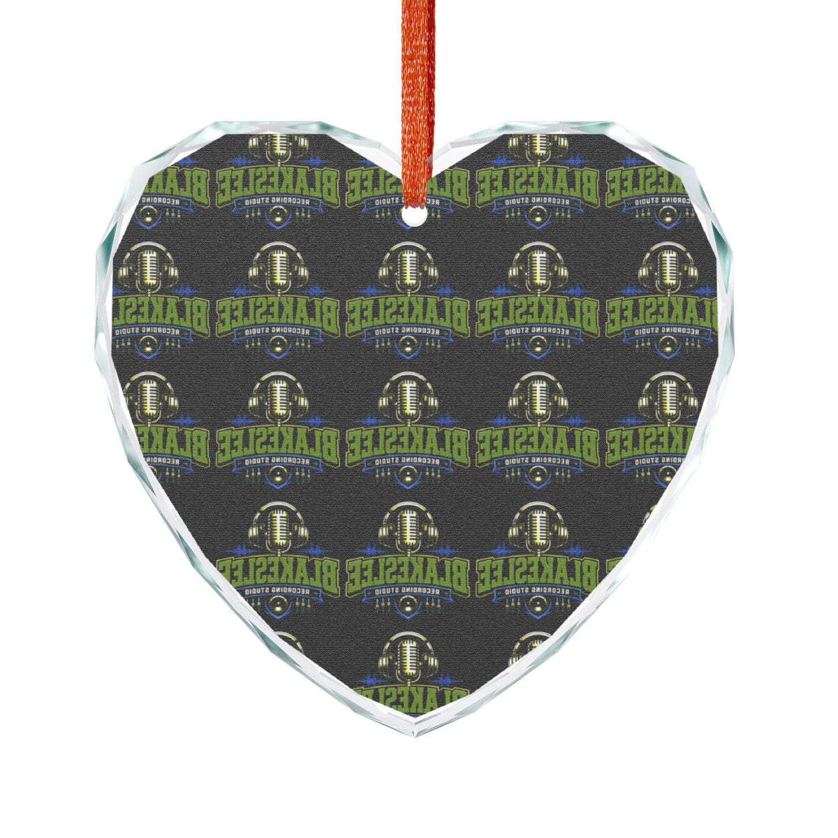 Blakeslee Recording Crystal Glass Ornament