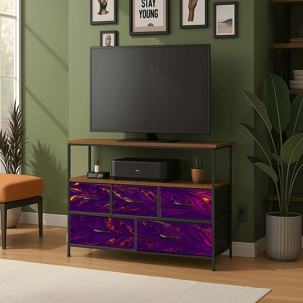 Divine Army 5Drawer TV Stand Dresser