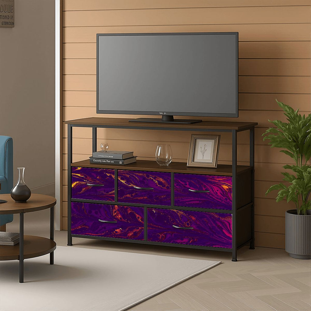 Divine Army 5Drawer TV Stand Dresser