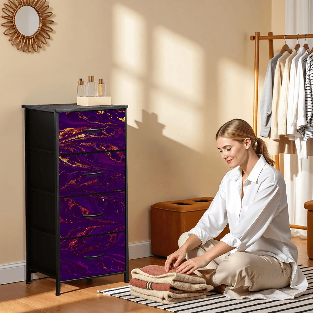 Divine Army Purple Volcano 4Drawer Dresser