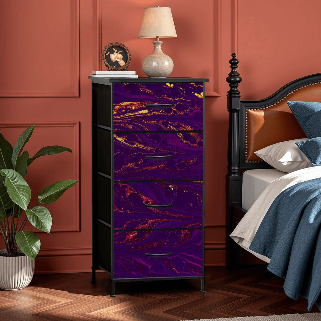 Divine Army Purple Volcano 4Drawer Dresser