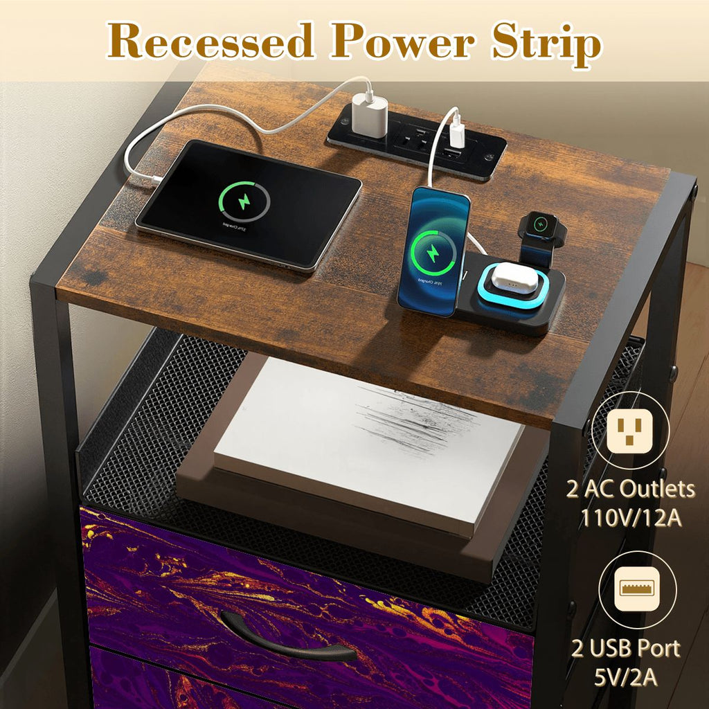 Divine Army 2Drawer Nightstand
